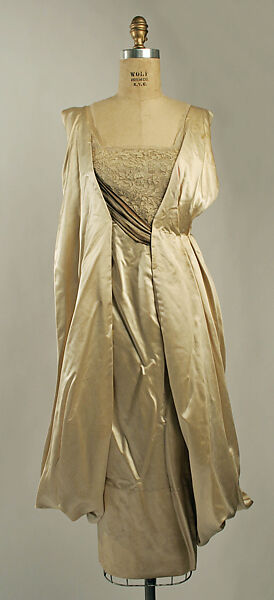 Wedding ensemble, silk, metal, American 