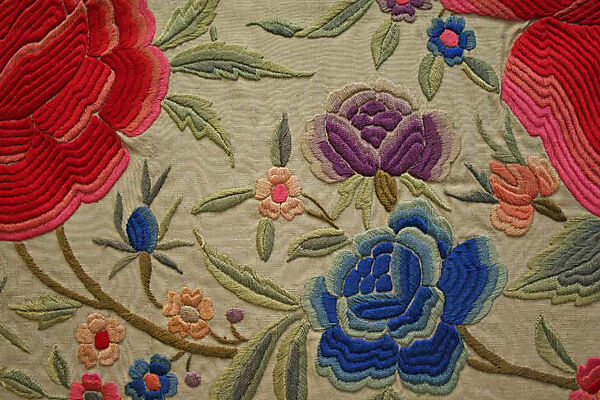 Shawl, silk, Chinese