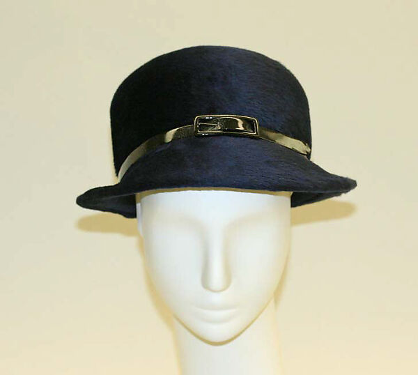 Hat, House of Balenciaga (French, founded 1937), wool, leather, French 