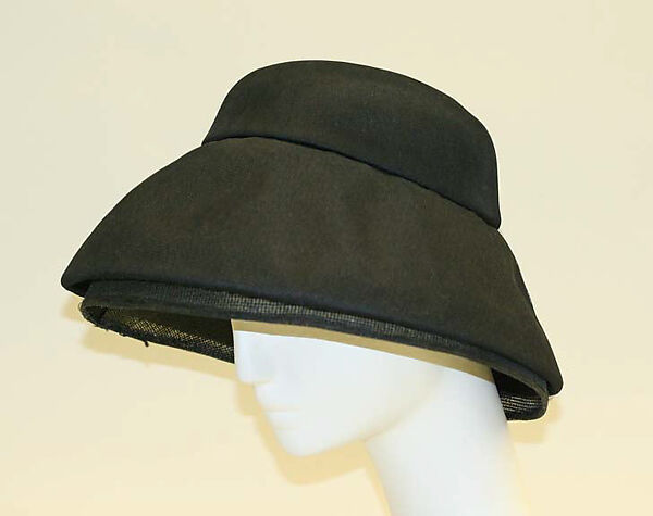 Hat, House of Balenciaga (French, founded 1937), silk, synthetic fiber, plastic, French 