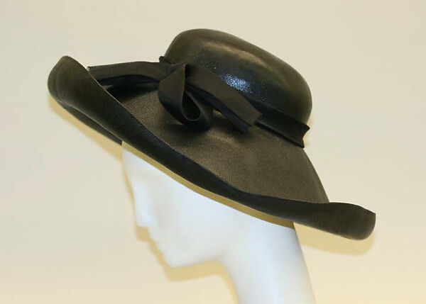 Hat, House of Balenciaga (French, founded 1937), straw, French 