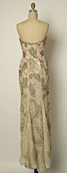 Court presentation ensemble, House of Balmain (French, founded 1945), cotton, silk, plastic, French