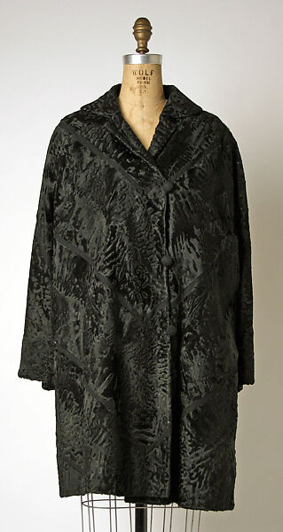 Coat, Mainbocher (French and American, founded 1930), fur, American 