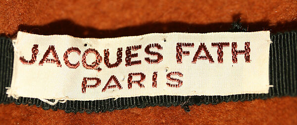Hat, Jacques Fath (French, 1912–1954), fur, French