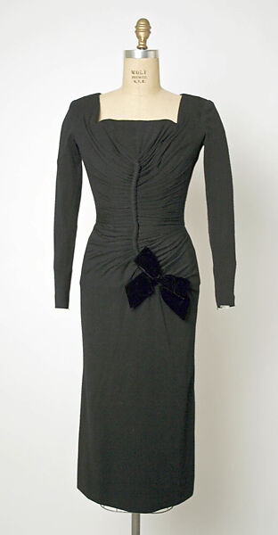 Afternoon dress, Jacques Fath (French, 1912–1954), wool, silk, French 