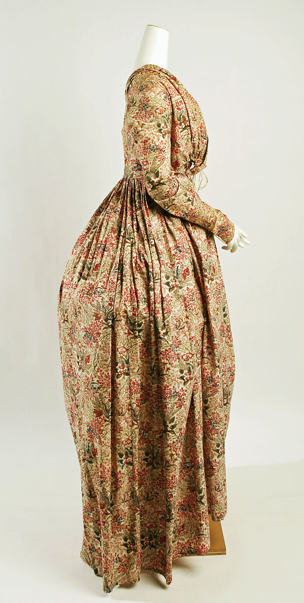 Dress, cotton, linen, British