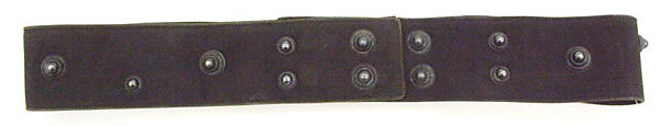 Belt, Attributed to House of Lanvin (French, founded 1889), leather, steel, French 