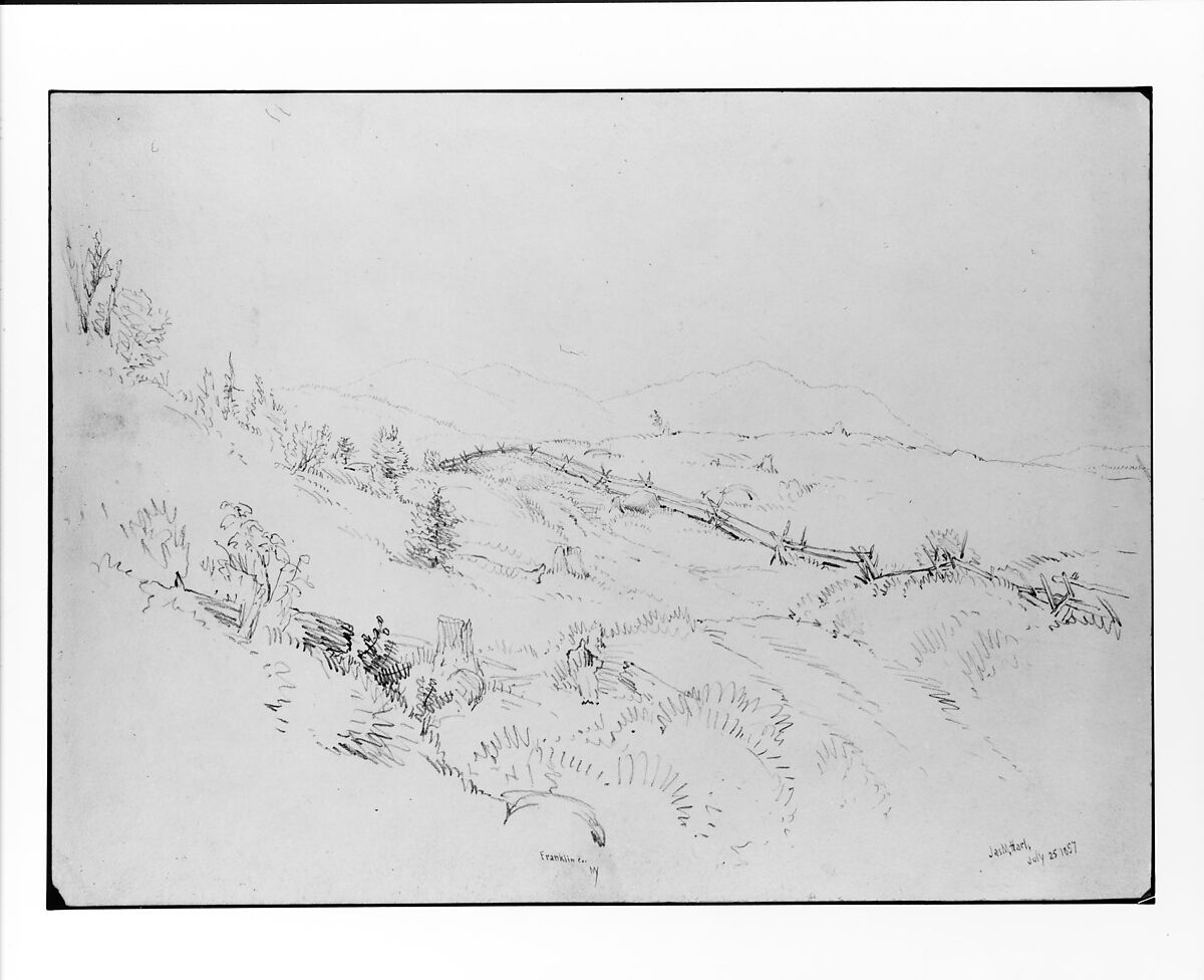 Franklin County, New York, James M. Hart (American (born Scotland), Kilmarnock 1828–1901 New York), Graphite on off-white wove paper, American