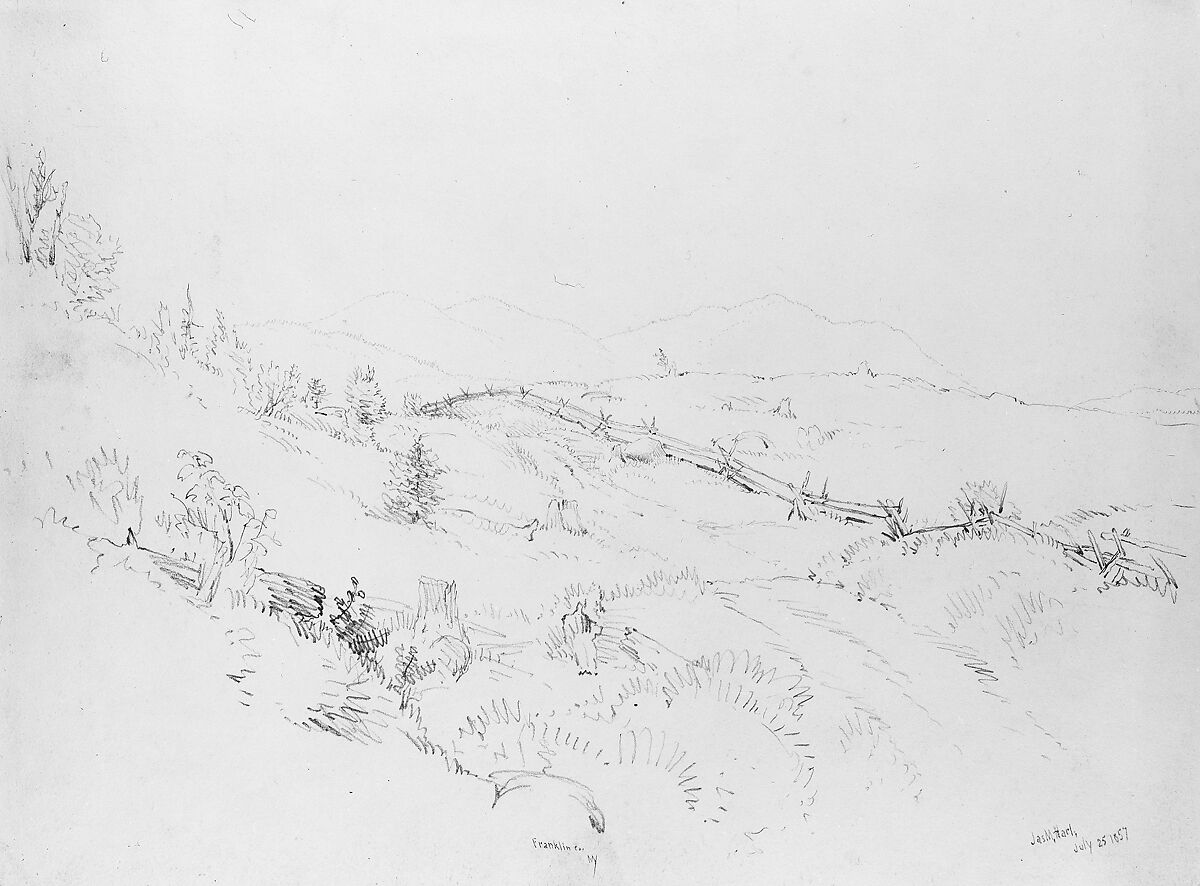 Franklin County, New York, James M. Hart (American (born Scotland), Kilmarnock 1828–1901 New York), Graphite on off-white wove paper, American 