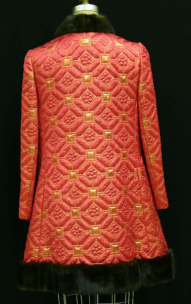 Evening ensemble, Oscar de la Renta, LLC. (American, founded 1965), silk, fur, American