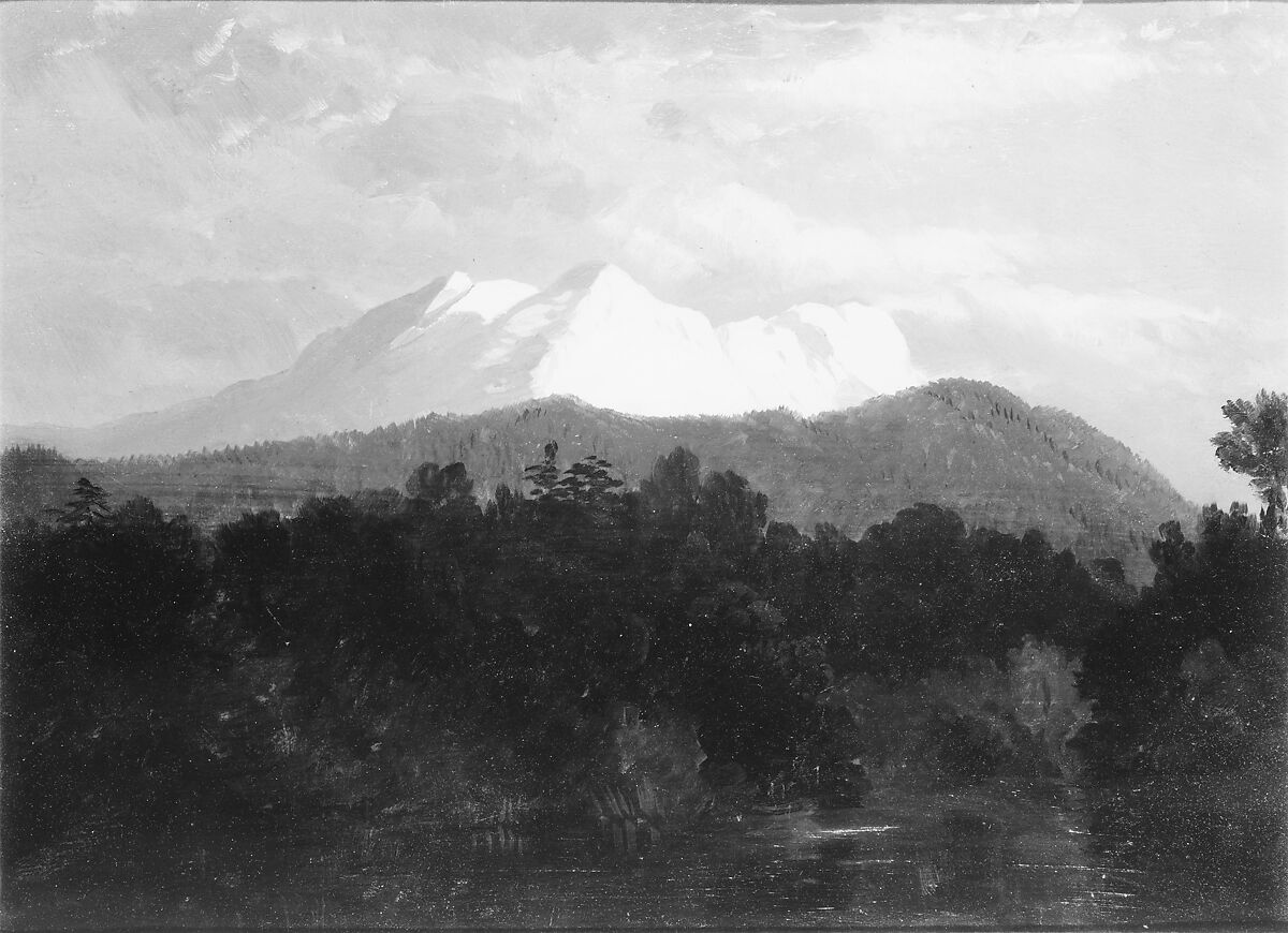 Mountain Range, James M. Hart (American (born Scotland), Kilmarnock 1828–1901 New York), Oil on wove paper, American
