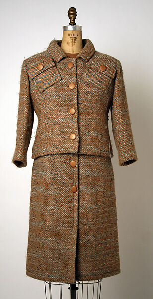Suit, André Courrèges (French, Pau 1923–2016 Neuilly-sur-Seine), wool, cotton, French 