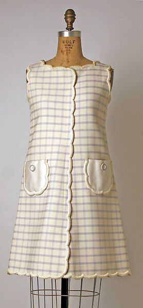 Ensemble, André Courrèges (French, Pau 1923–2016 Neuilly-sur-Seine), wool, cotton, French