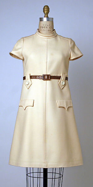 Ensemble, André Courrèges (French, Pau 1923–2016 Neuilly-sur-Seine), (a, c) wool; (b, d) leather, French