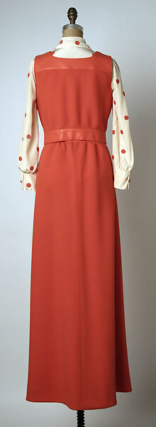 Evening ensemble, André Courrèges (French, Pau 1923–2016 Neuilly-sur-Seine), wool, plastic, silk, French