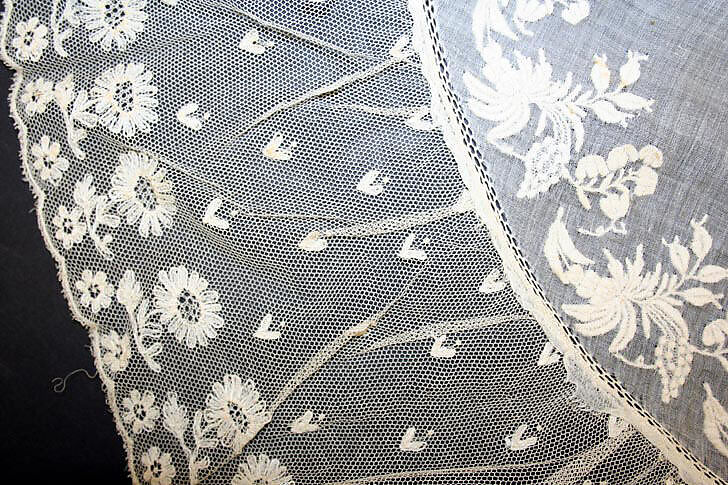 Collar, cotton, probably American