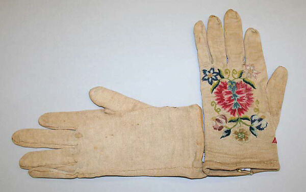 Gloves, cotton, probably American 