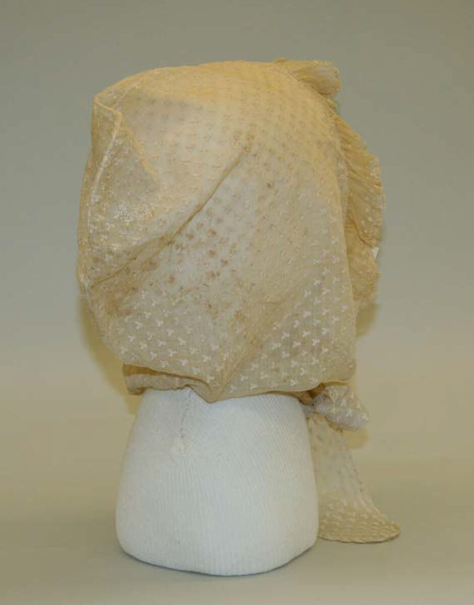 Cap, cotton, probably American