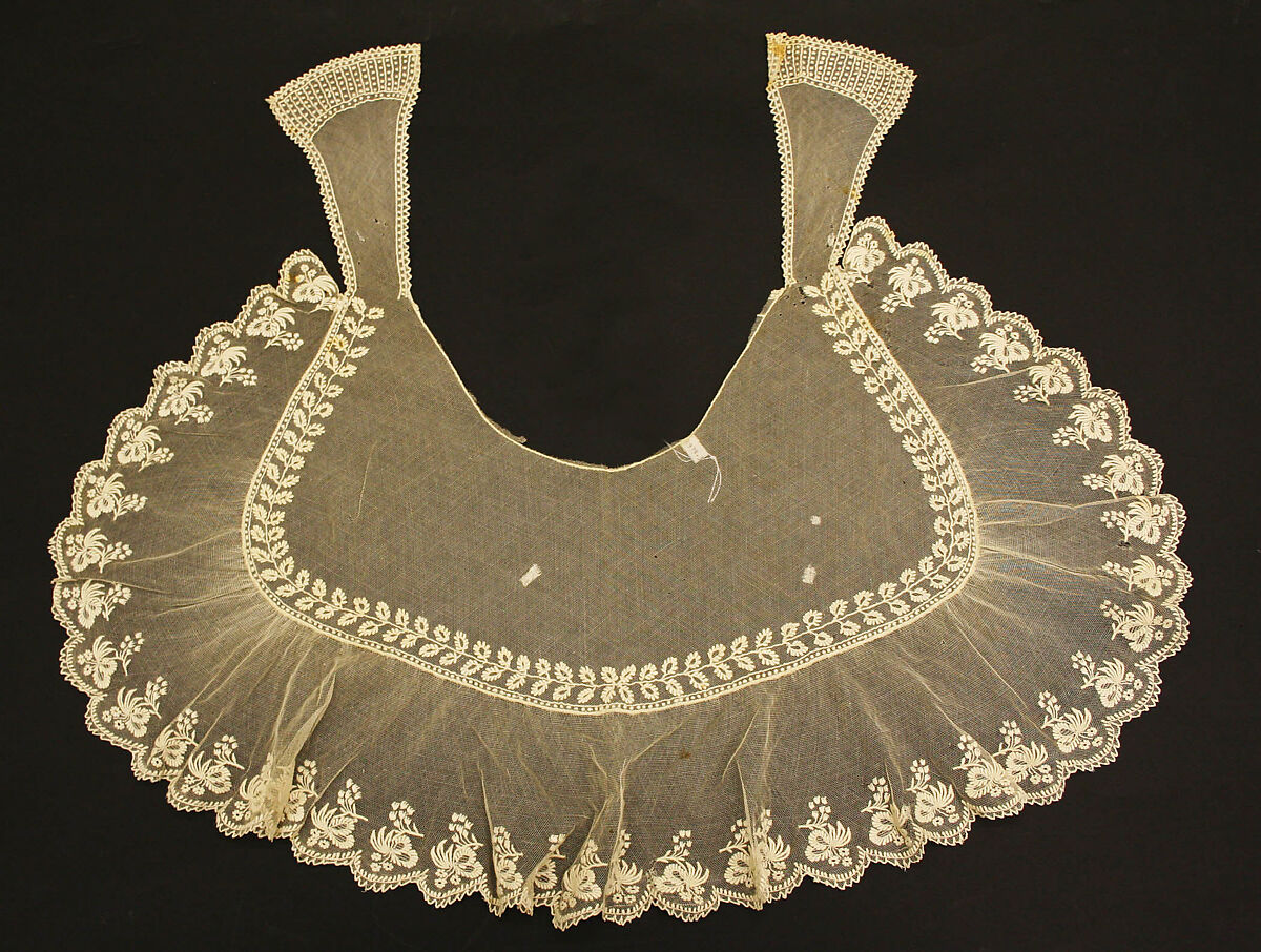 Collar, cotton, probably American 