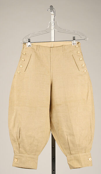 Knickerbockers, linen, American 