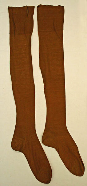 Stockings, cotton, artificial silk , probably American 