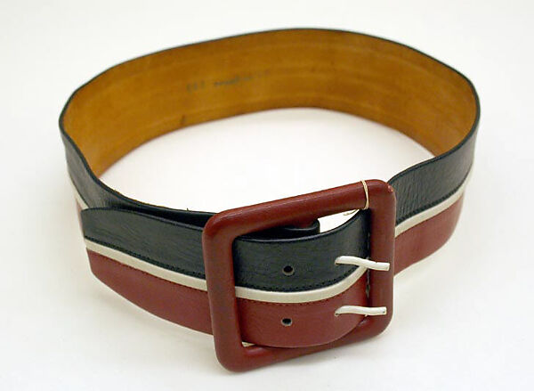 Belt, Saks Fifth Avenue (American, founded 1924), leather, American 