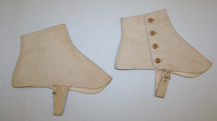 Spats, linen, American 