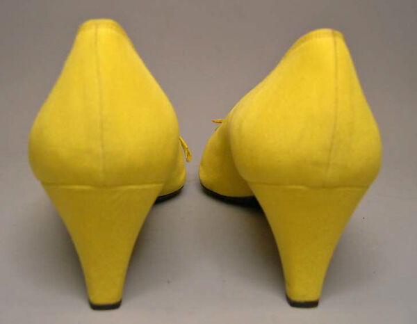 Pumps, Roger Vivier (French, 1913–1998), silk, leather, French