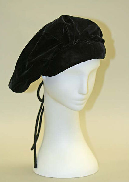 Beret, Paulette (French), cotton, wool, French 