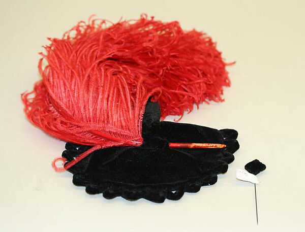 Hat, Hattie Carnegie (American (born Austria), Vienna 1889–1956 New York), cotton, silk, feather, American 