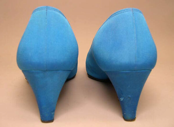 Evening shoes, Roger Vivier (French, 1913–1998), silk, leather, French