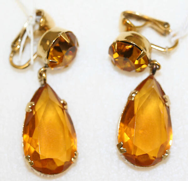 Jewelry set, glass, metal, French