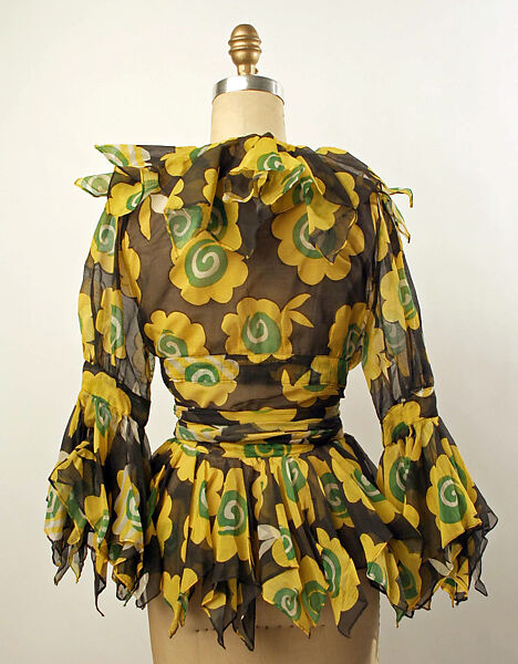 Evening blouse, Ossie Clark (British, Oswaldtwistle 1942–1996 London), synthetic fiber, British