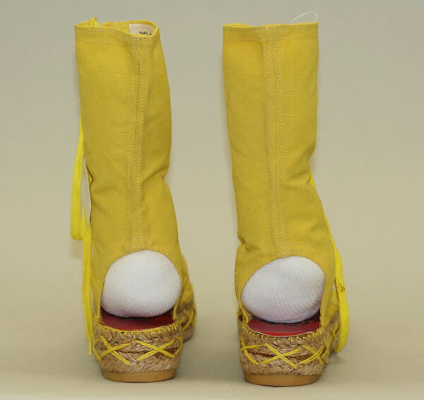 Shoes, cotton, plastic, jute, American