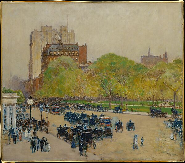 Spring Morning in the Heart of the City, Childe Hassam (American, Dorchester, Massachusetts 1859–1935 East Hampton, New York), Oil on canvas, American 