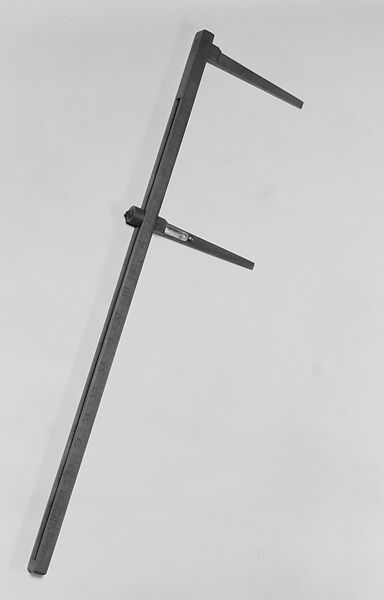 Caliper and Level, United Society of Believers in Christ’s Second Appearing (“Shakers”) (American, active ca. 1750–present), Wood; Cherry, glass, brass, American, Shaker