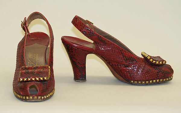 Accessory set, Dominick LaValle, snakeskin, metal, leather, American