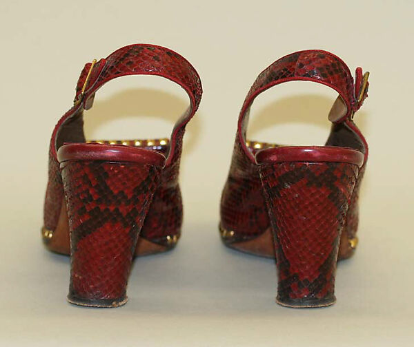 Accessory set, Dominick LaValle, snakeskin, metal, leather, American