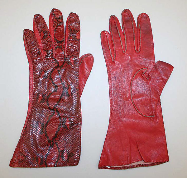 Accessory set, Dominick LaValle, snakeskin, metal, leather, American