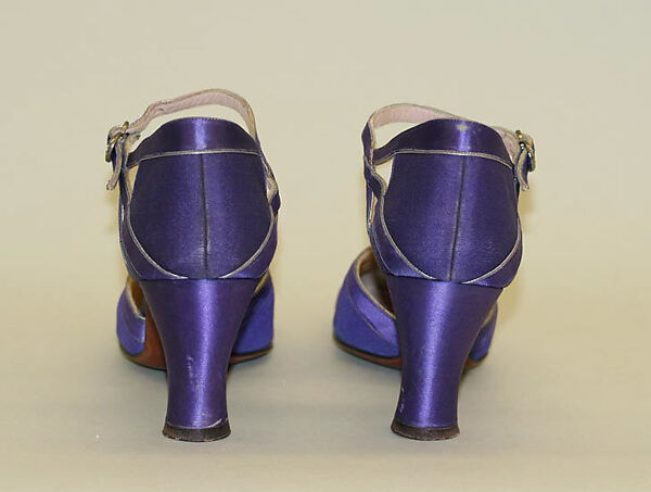 Evening shoes, Nancy Haggerty (American), silk, leather, American