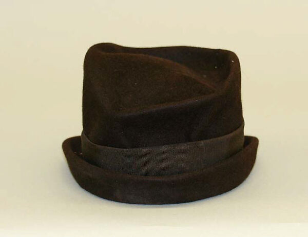 Hat, John-Frederics (American, 1929–1948), wool, rayon, American 