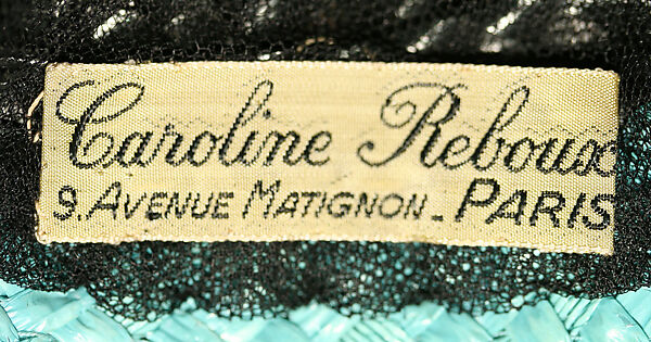 Hat, Caroline Reboux (French, active 1870–1956), straw, French