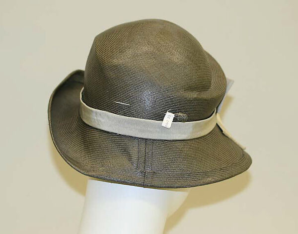 Hat, Paulette (French), straw, silk, French