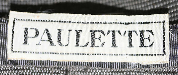 Hat, Paulette (French), straw, silk, French