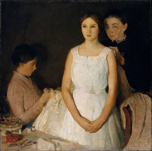 The Trousseau, Charles Webster Hawthorne (American, 1872–1930), Oil on canvas mounted on wood, American 