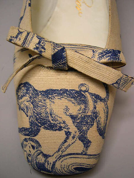 Pumps, Roger Vivier (French, 1913–1998), flax, leather, French