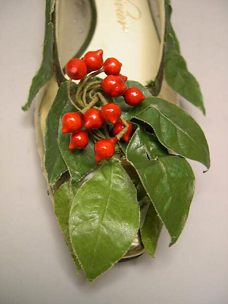 Evening shoes, Roger Vivier (French, 1913–1998), plastic (casein, polyvinyl chloride), cotton, silk, French