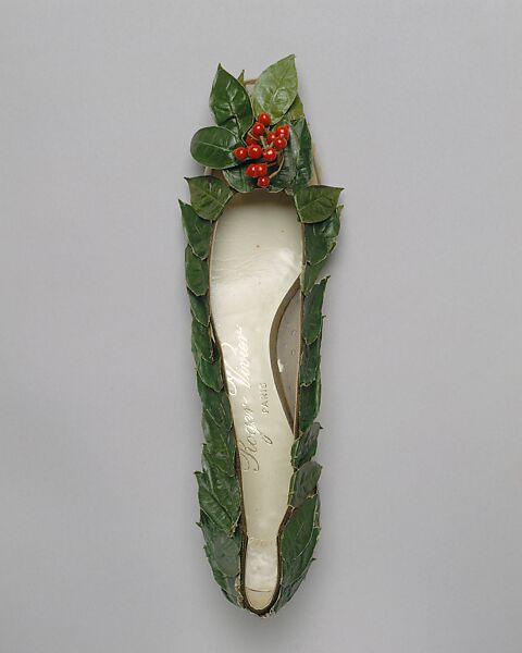 Evening shoes, Roger Vivier (French, 1913–1998), plastic (casein, polyvinyl chloride), cotton, silk, French