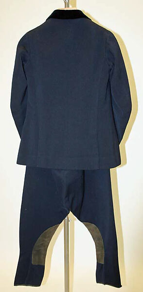 Riding habit, wool, leather, British