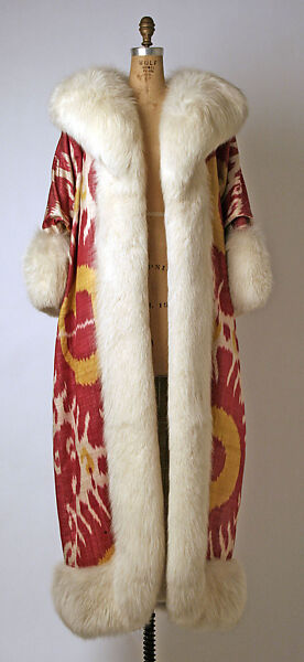 Evening coat, Maximilian, silk, fur, American 